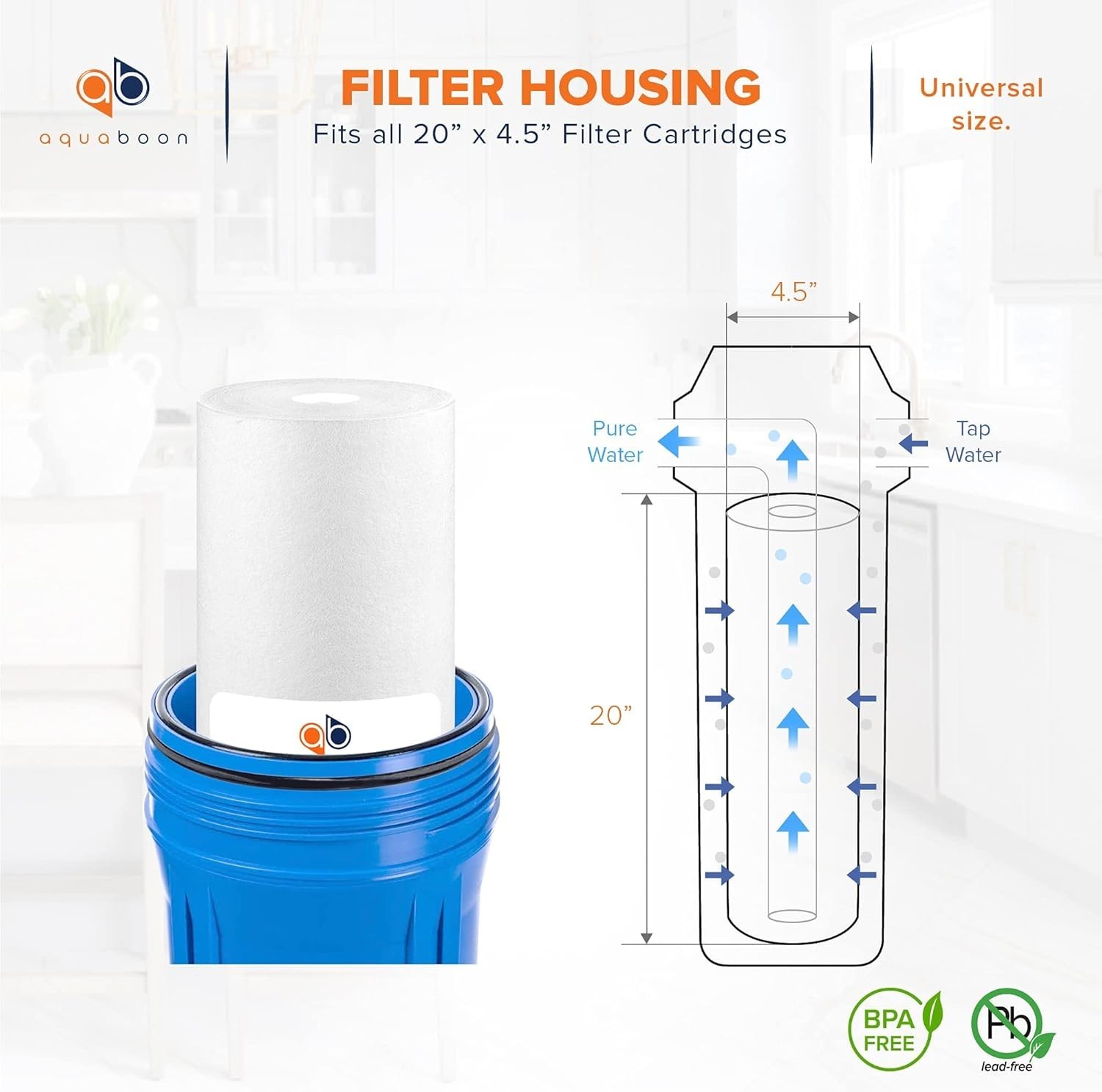 5 Micron 20 x 4.5 Whole House Sediment Filter Cartridge 20 inch Water Filter …