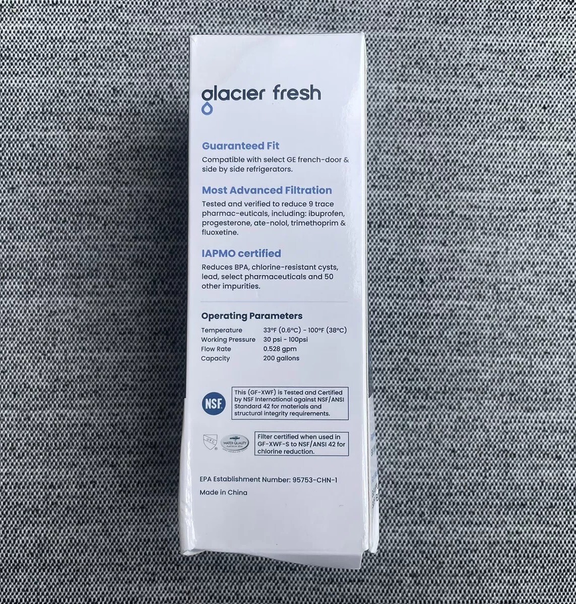 NEW SEALED Glacier Fresh Ice & Water Refrigerator Filter for GE XWF Side by Side