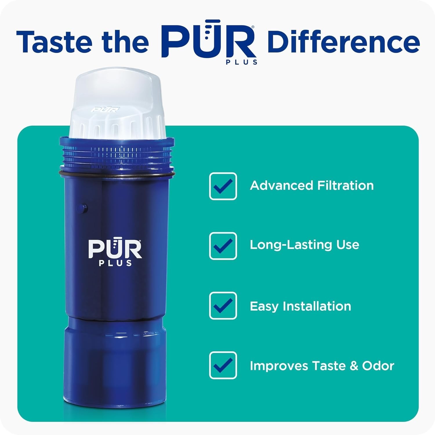 PUR Plus Water Filter Replacement for Pitchers & Dispensers, 1 Count
