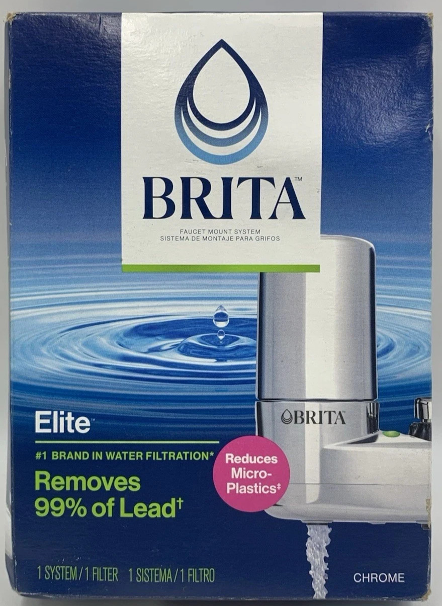 Brita Tap Water Faucet Filtration System – Chrome: Filters Chlorine & Lead,