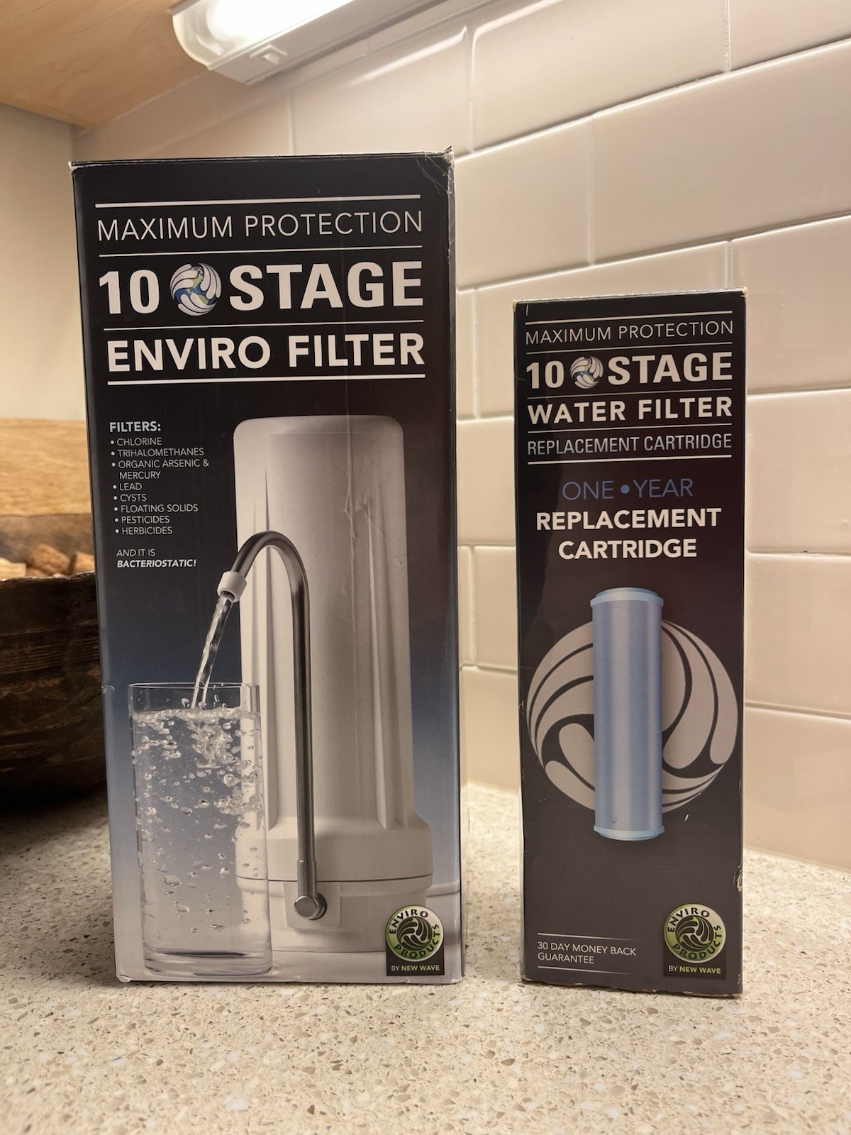 New Wave Enviro 10 Stage Plus Countertop Water Filter System – White