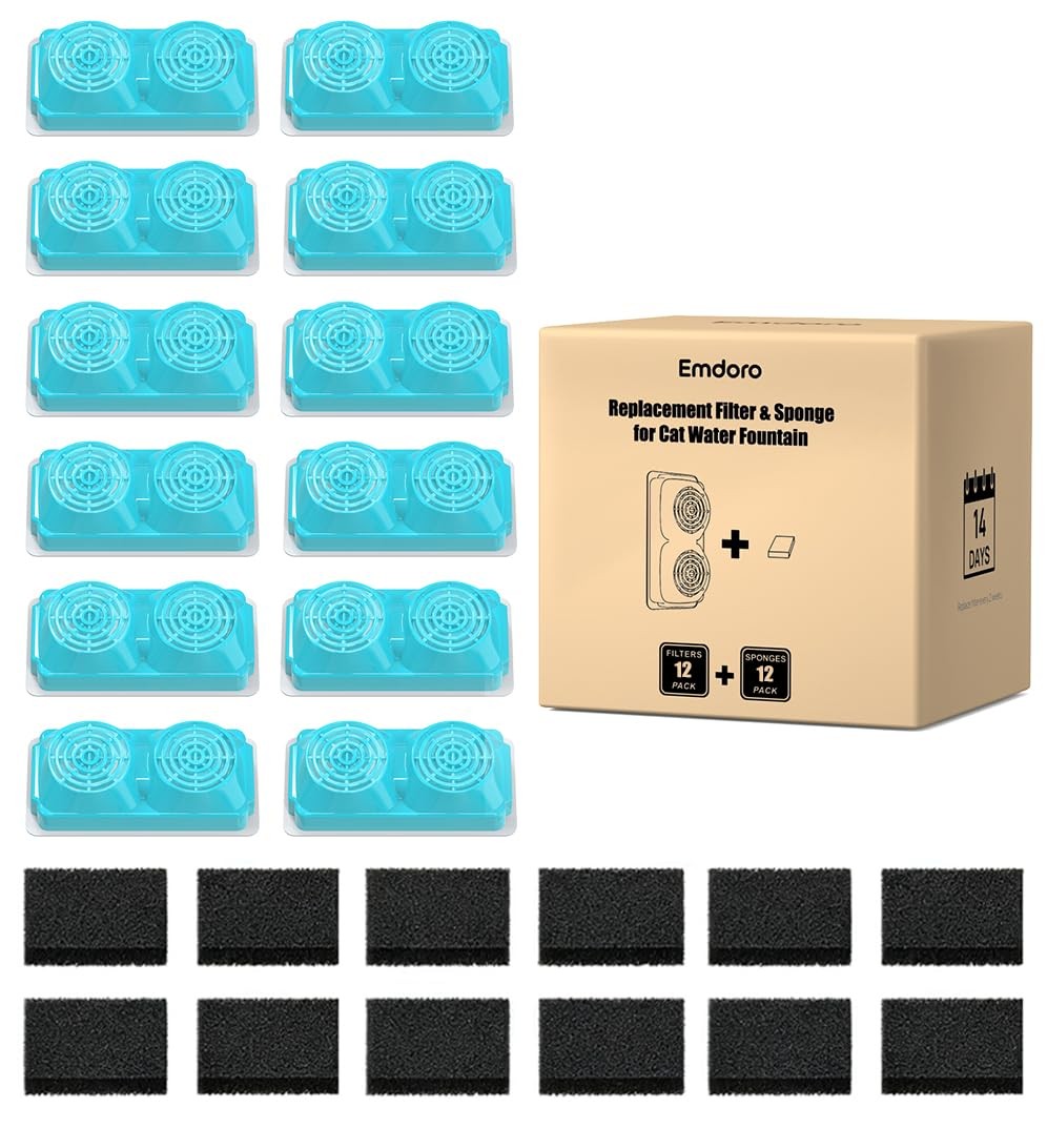 12 Pack of Official Replacement Filters and Sponges (6 Months Set) for Stainl…