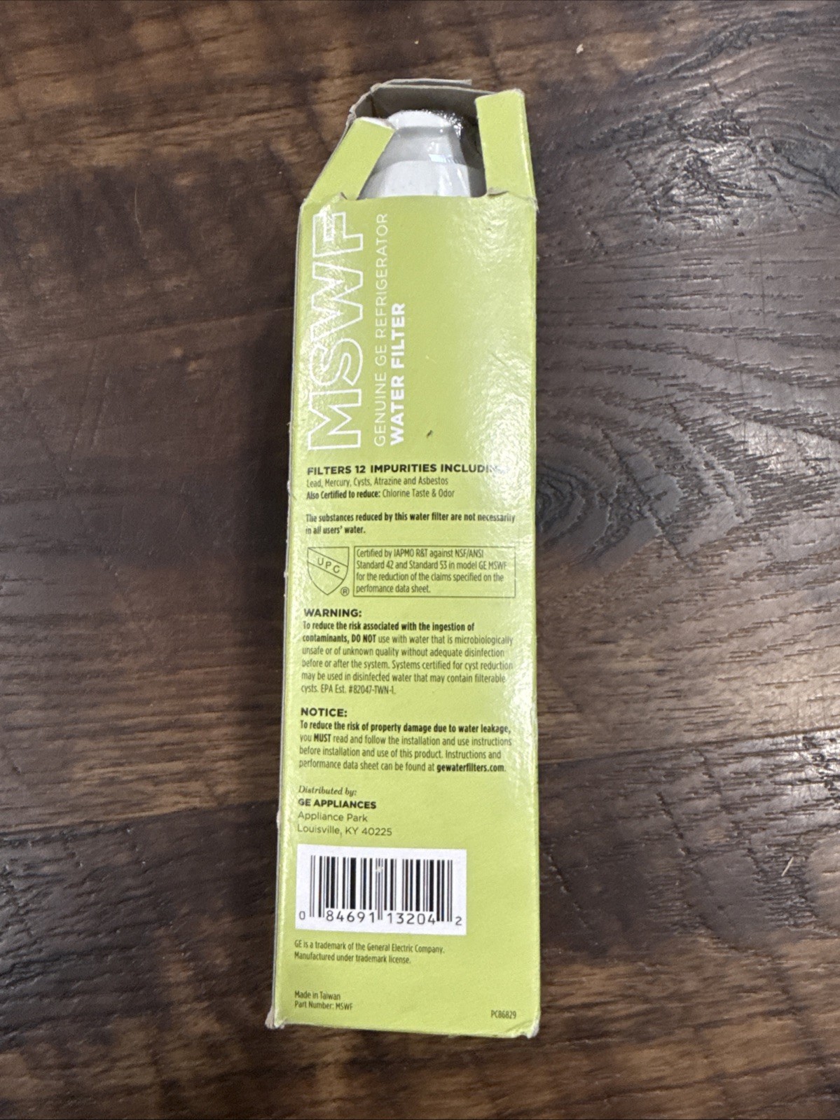 Genuine GE MSWF Replacement Refrigerator Water Filter Cartridge