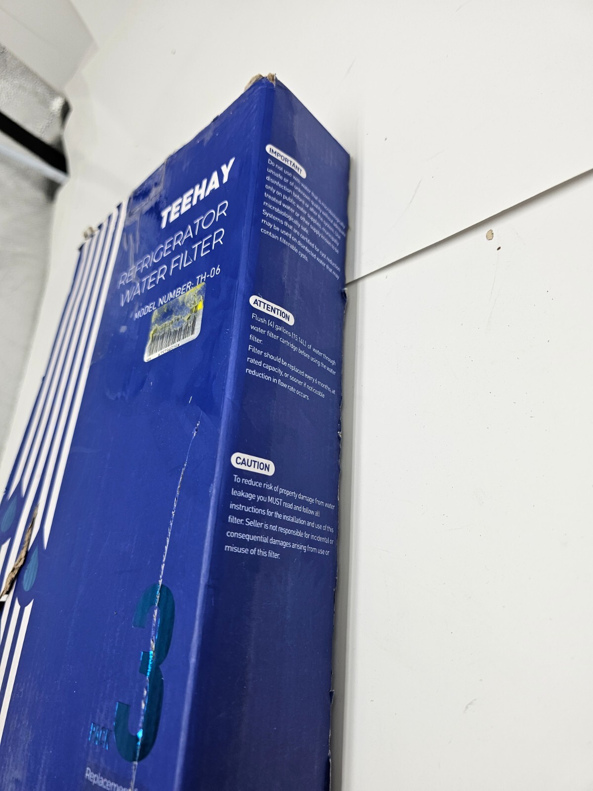 (QTY 3) Teehay Refrigerator Water Filter TH-06 Temp 33-100°F Pressure 30-120PSI