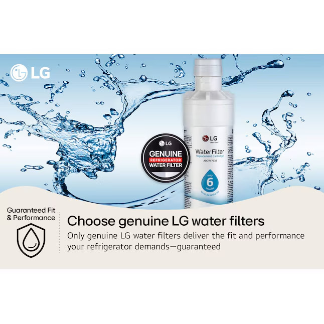 2 pc LG LT1000P Refrigerator Water Filter Genuine ADQ747935 NSF 42/53 New Sealed