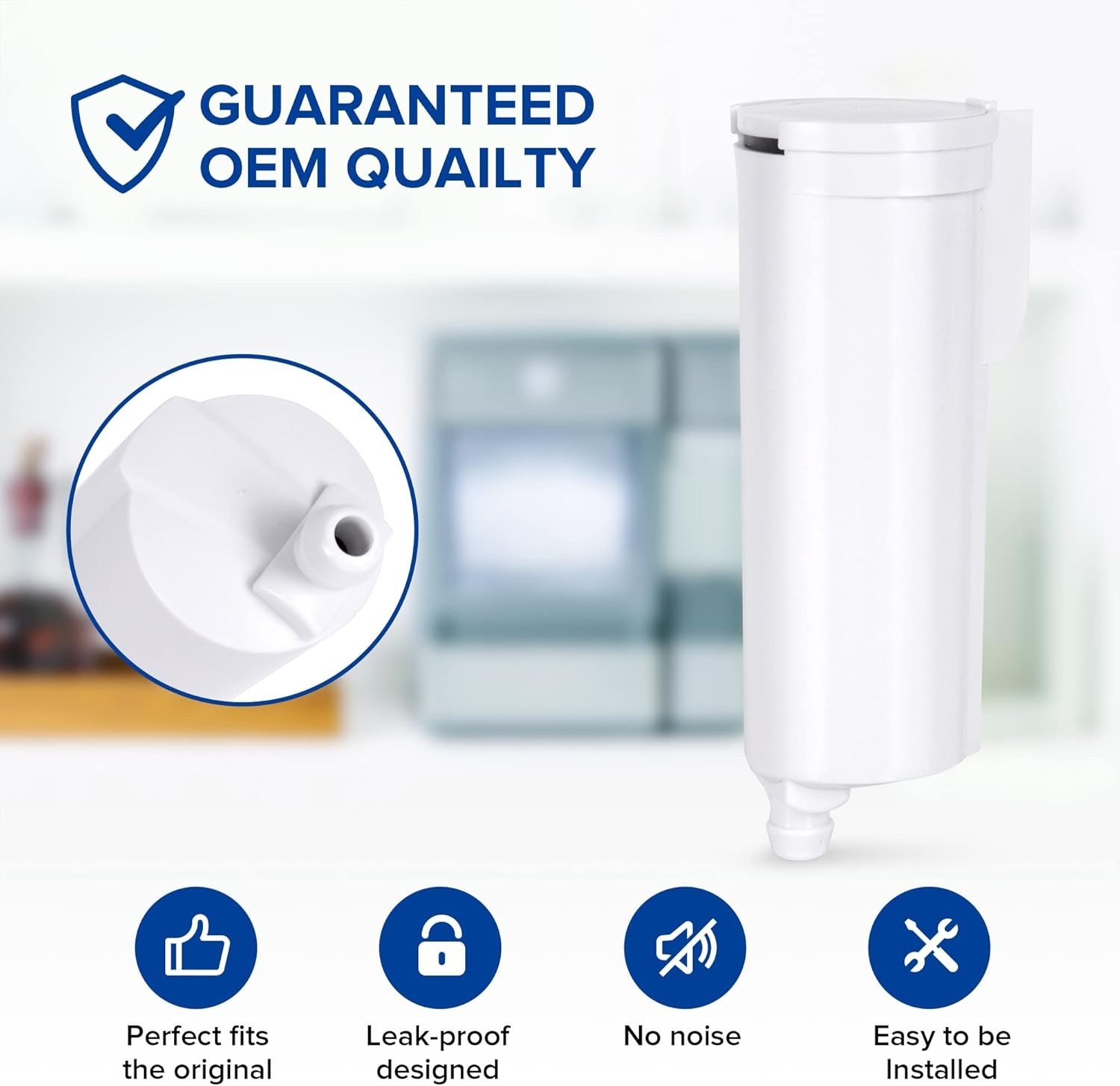 Water Filter Replacement for GE Opal 2.0 Ice Maker 4 Pack Carbon Fiber NSF