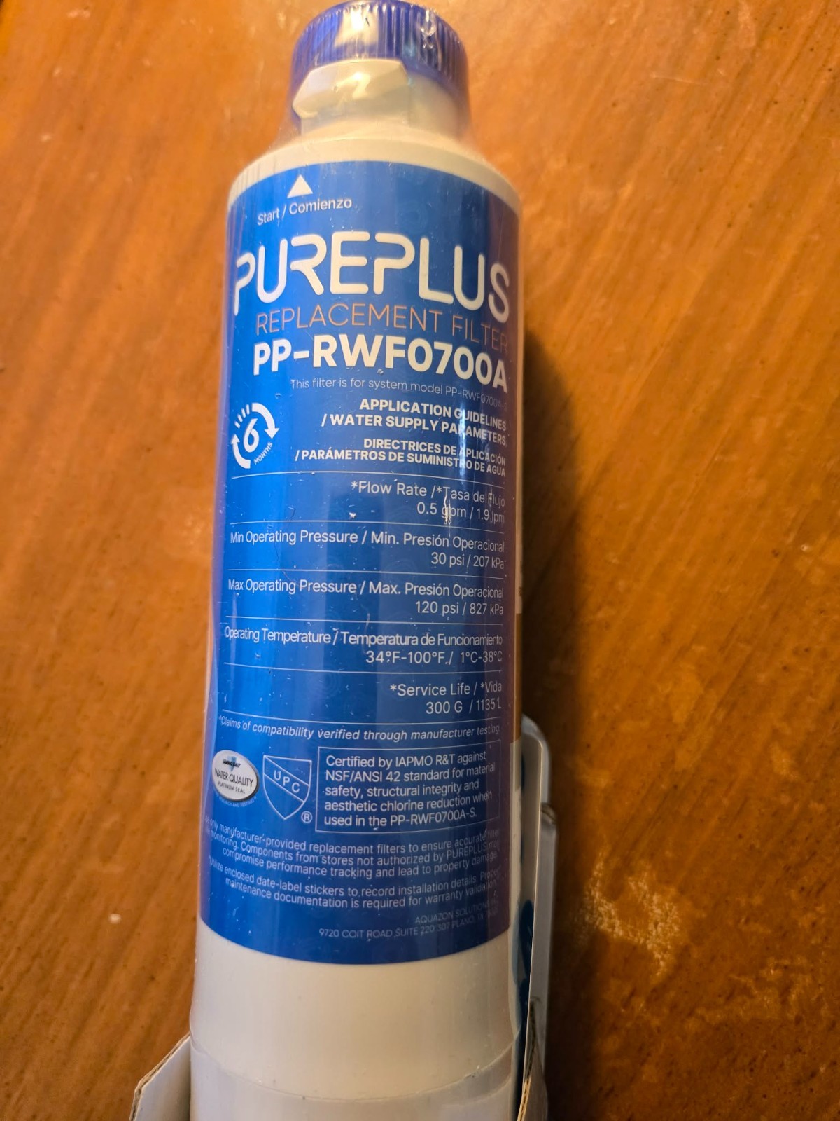 PurePlus PP-RWF4200A Refrigerator Water Filter Replacement Blue White Box NEW