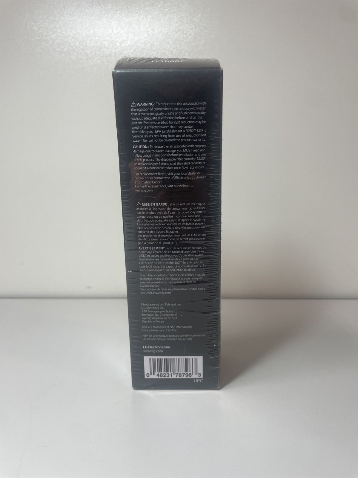 Genuine LG Water Filter Replacement Cartridge LT1000P/PC/PCS New and Sealed