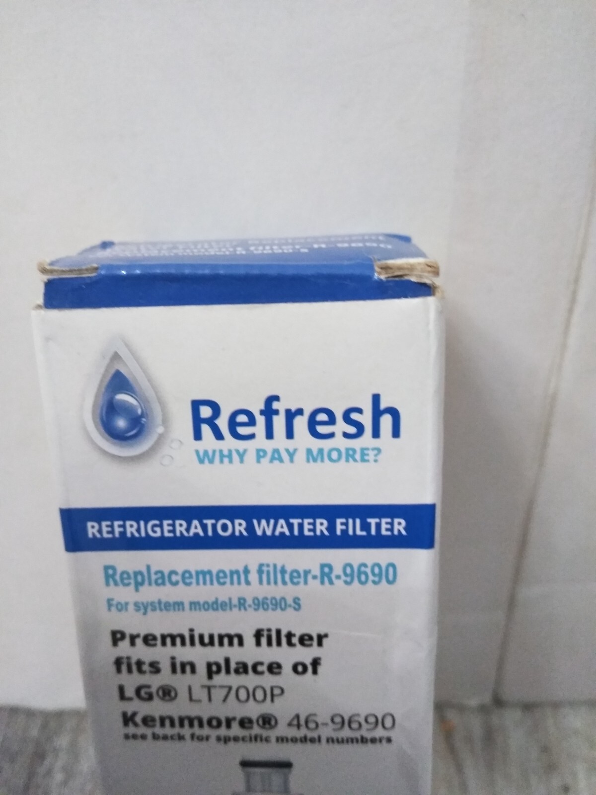 Refresh LG LT600P R-9990 Replacement Water Filter For LG & Kenmore Refrigerators