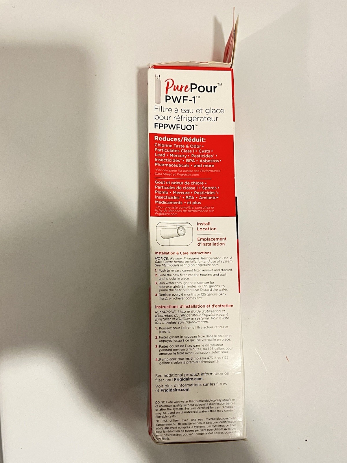 Frigidaire FPPWFU01 PurePour PWF-1 Refrigerator Water Filter-2PACK
