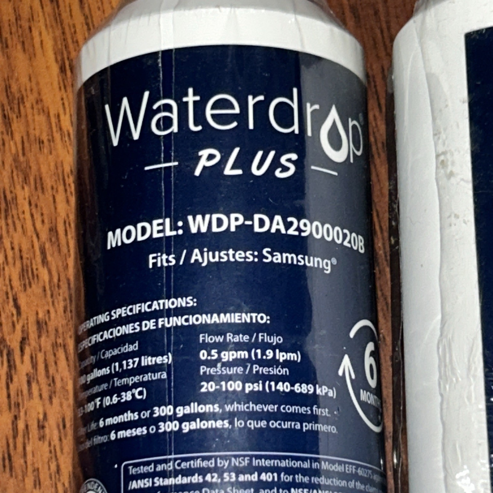 Lot Of 2: WATERDROP PLUS WDP-DA2900020B Refrigerator Water Filter For Samsung