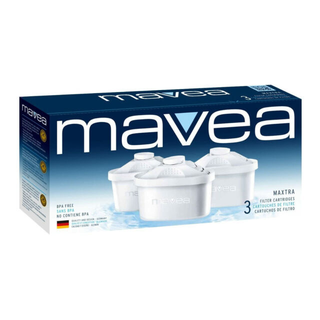 Mavea Maxtra 3 Pack Water Filter Cartridges BPA Free Replacement Filters 1001122