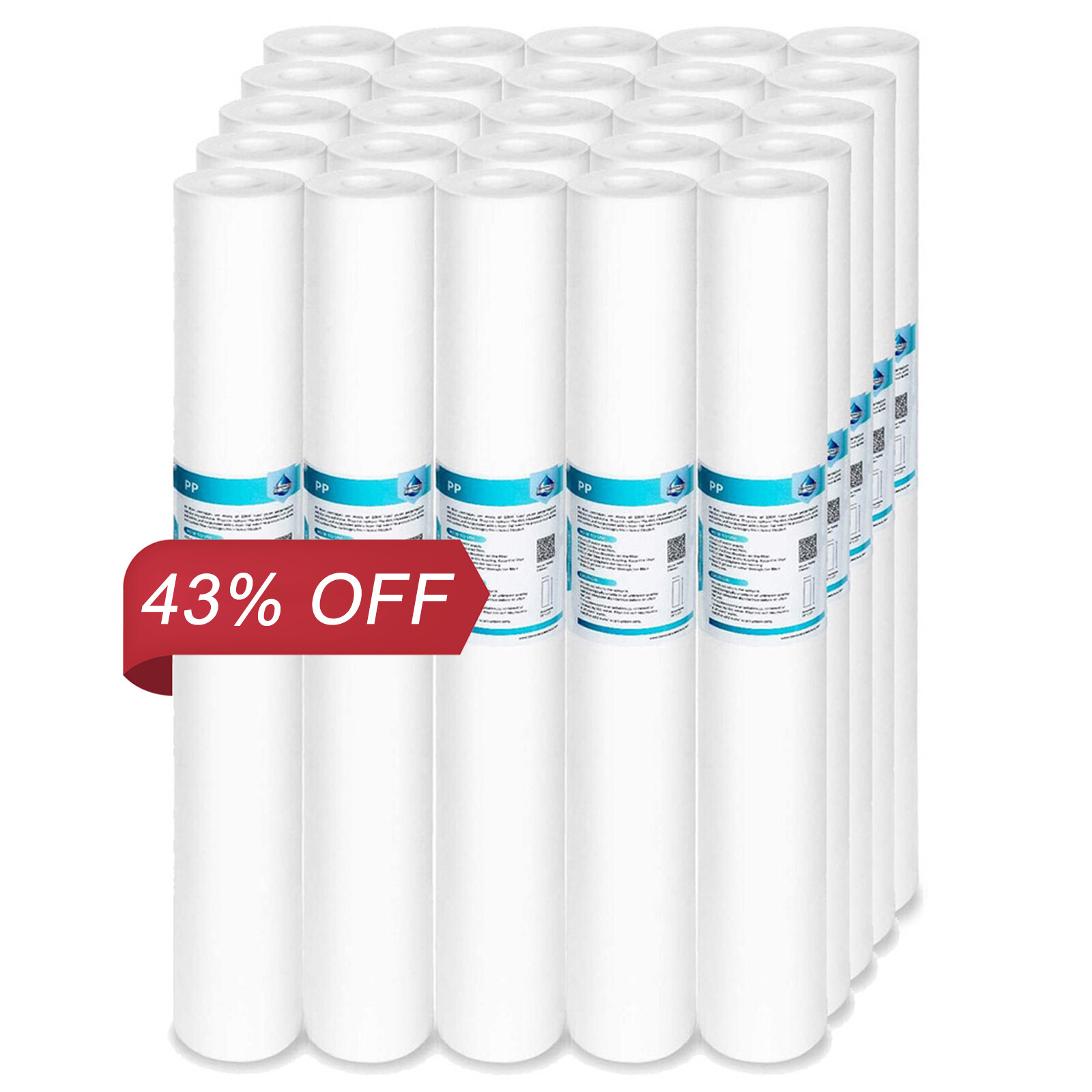 1-25 Pack 1/5/10/20 Micron 20″x2.5″ Sediment Water Filter Whole House Farm Well