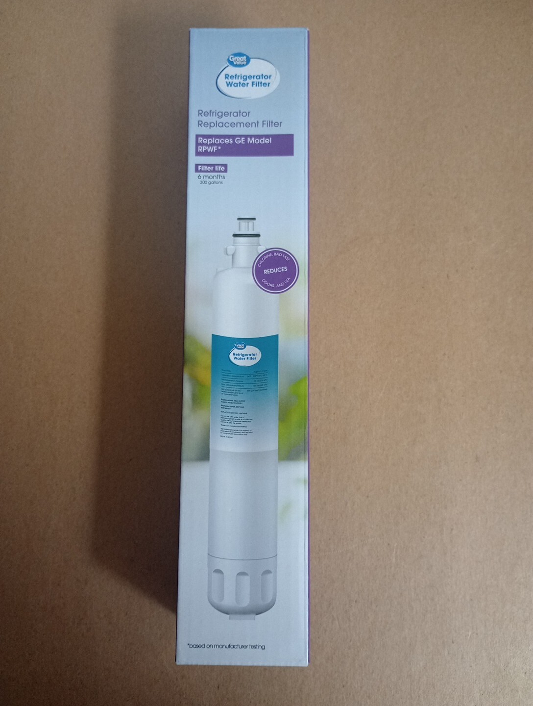 Great Value Replacement Refrigerator Water Filter GE RPWF 1-Pack Brand New
