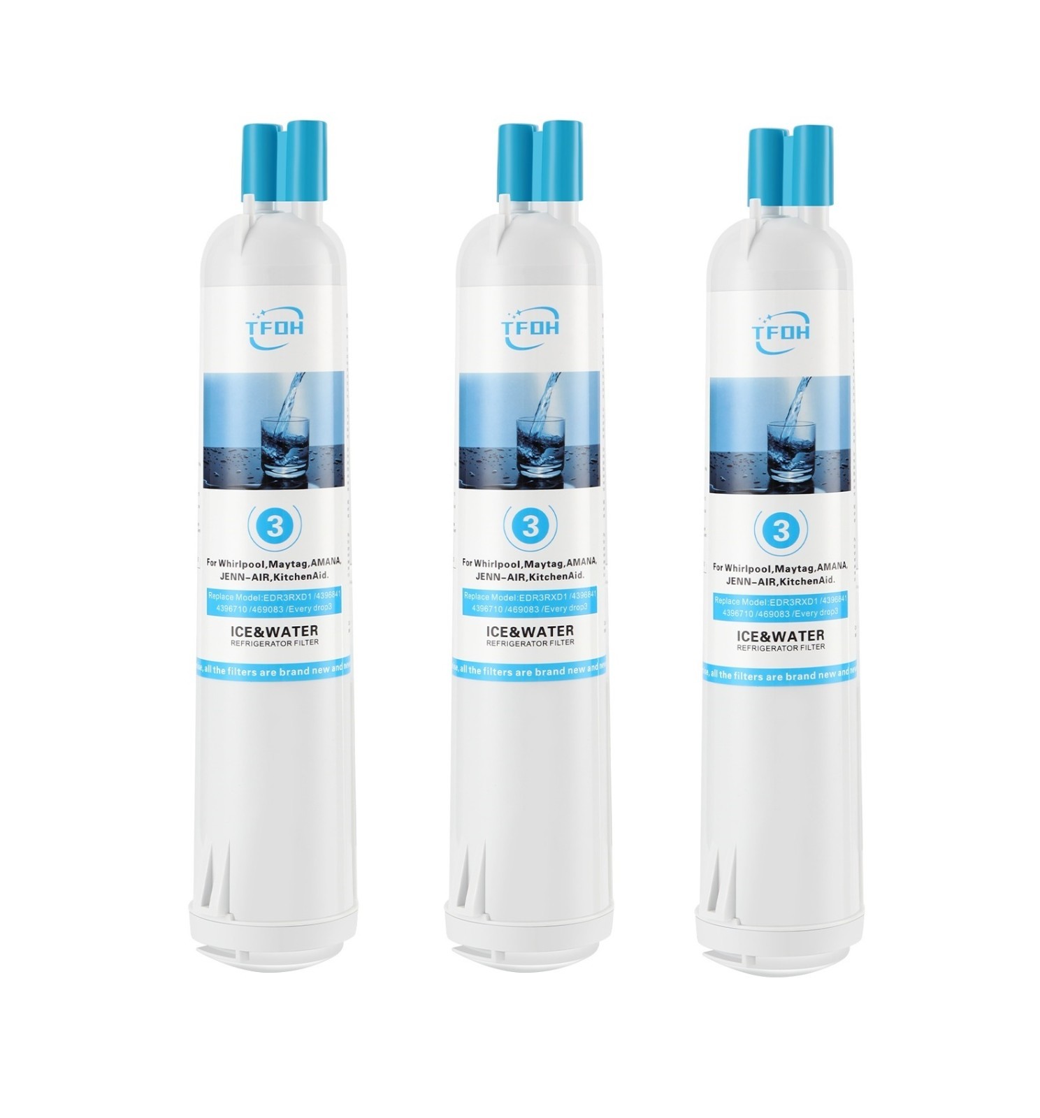 NEW 4396²841 EDR3²RXD1 Filter 3 9083 Refrigerator Ice Replacement US 3Pack