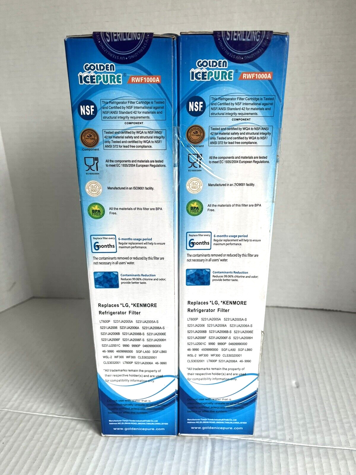 Fit For LG LT600P 5231JA2006A 5231JA2006F 5231JA2006B 469990 Water Filter 2 Pack