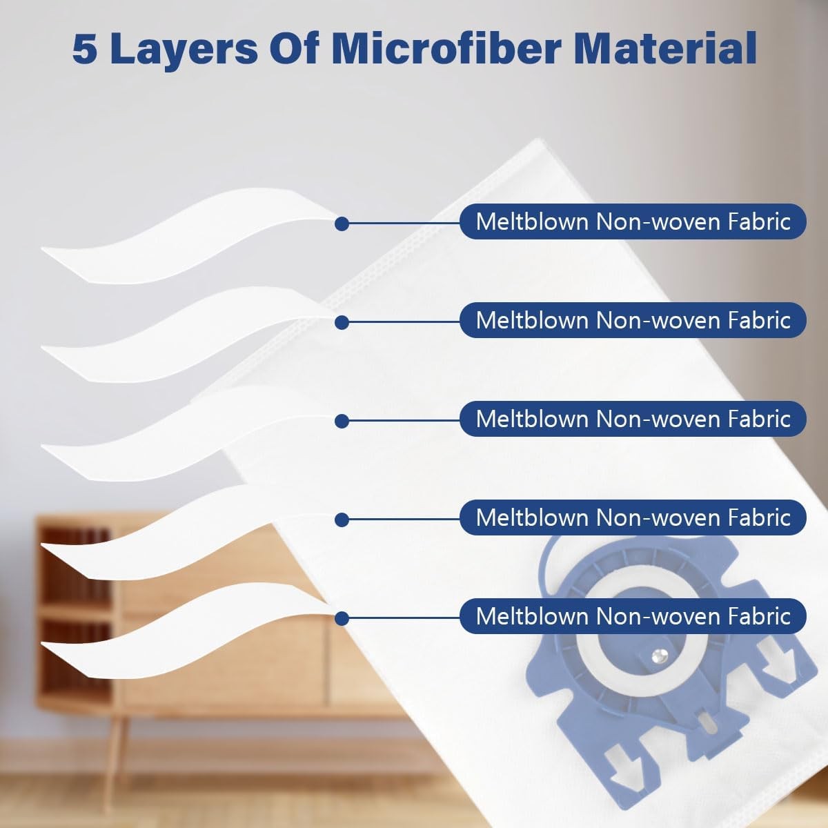4 Packs Filters for AirClean SF HA 50 Compatible with S4 S5 S6 S8 S8000 S8999