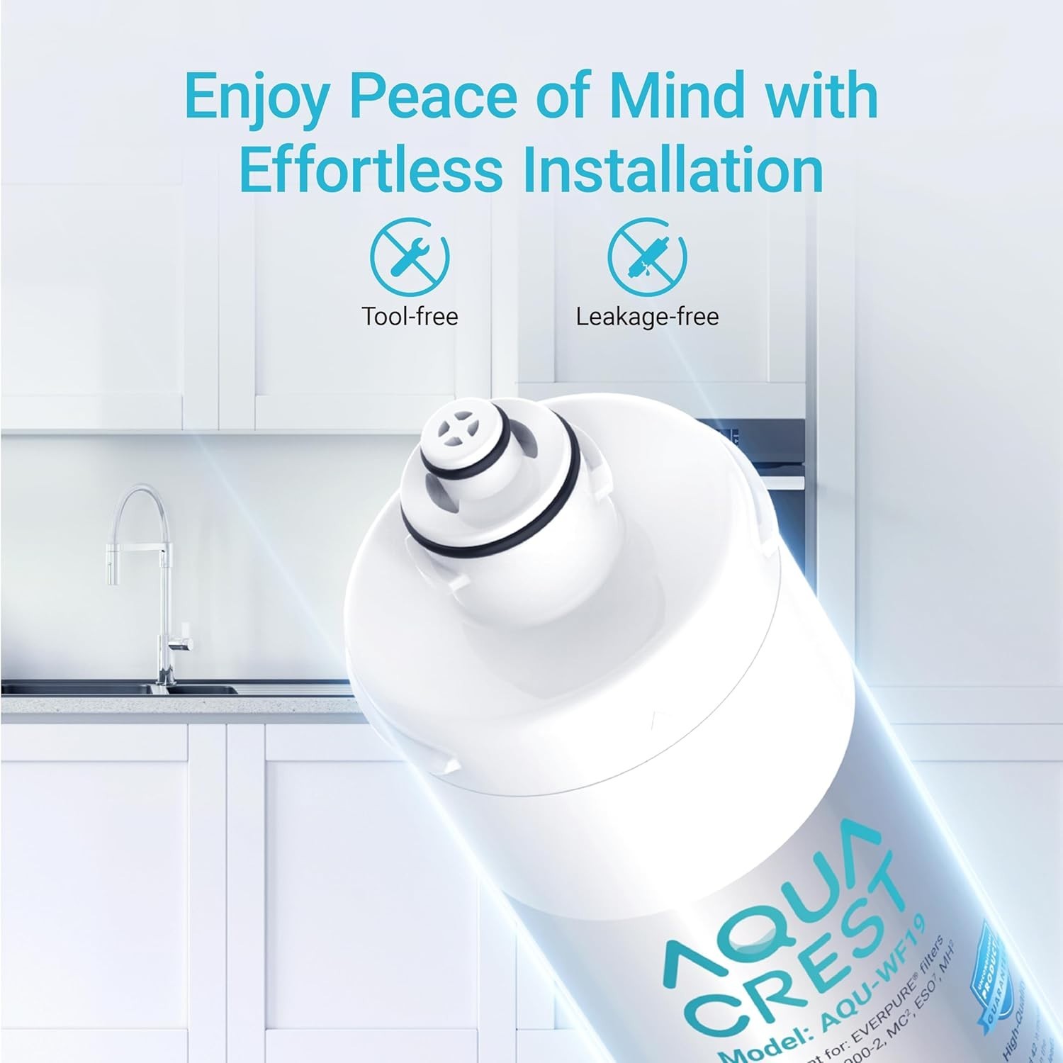 AQUA CREST I2000 2 Water Filter, Replacement Cartridge for Everpure i2000,4 Pack