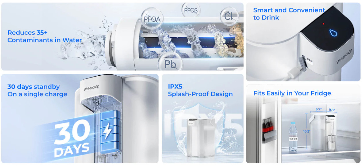 *NEW* Waterdrop Electric Water Filter, ED01 Countertop Water Filtration System