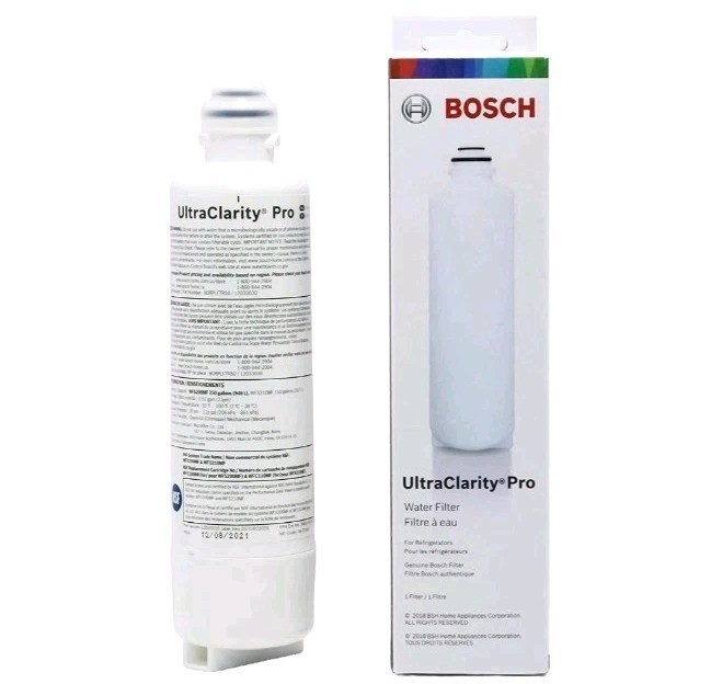 1 PACK Bosch Ultra Clarity Pro BORPLFTR50 Water Filter White #WFS200MF/WFS210MF