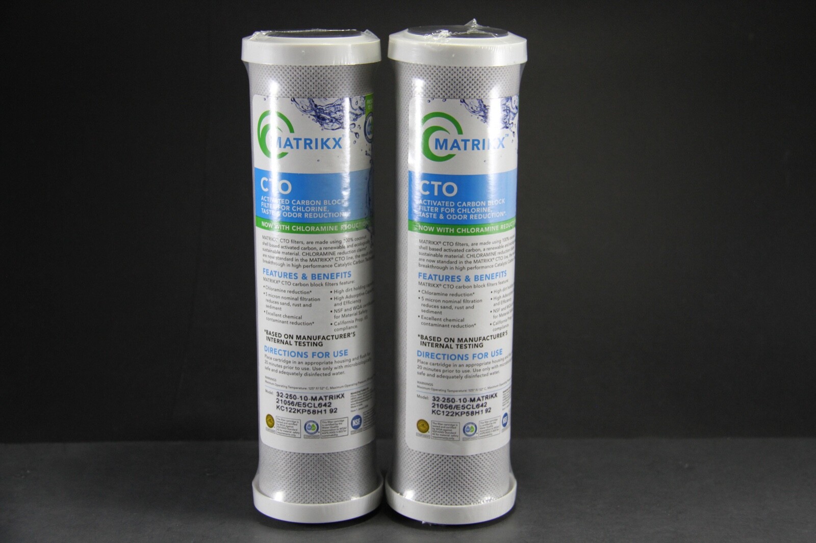 Matrikx CTO Carbon Block Filter 2-Pack (32-250-10-MATRIKX)