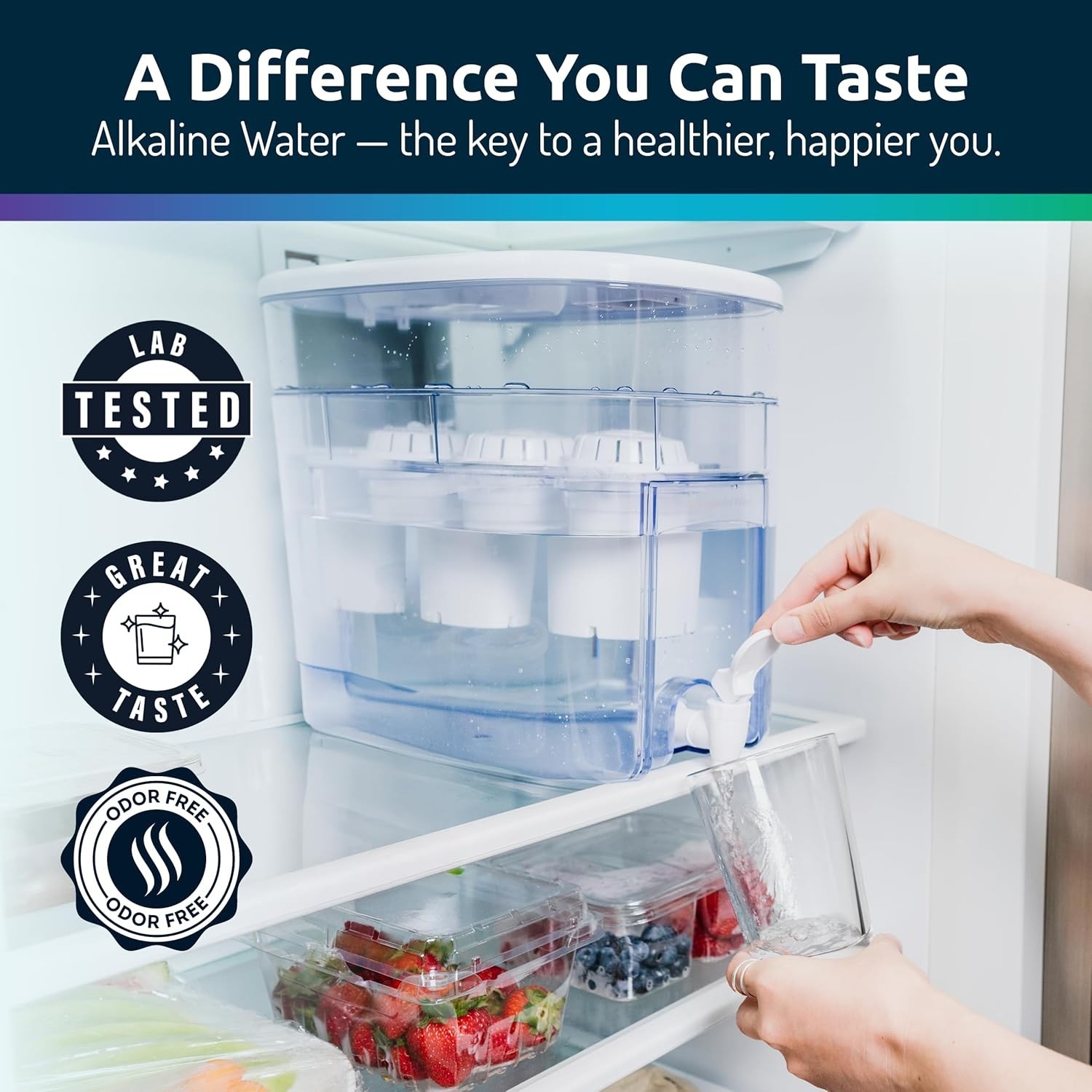 Alkaline Water Dispenser BPA-Free Large Capacity Multi Stage Filter for Home