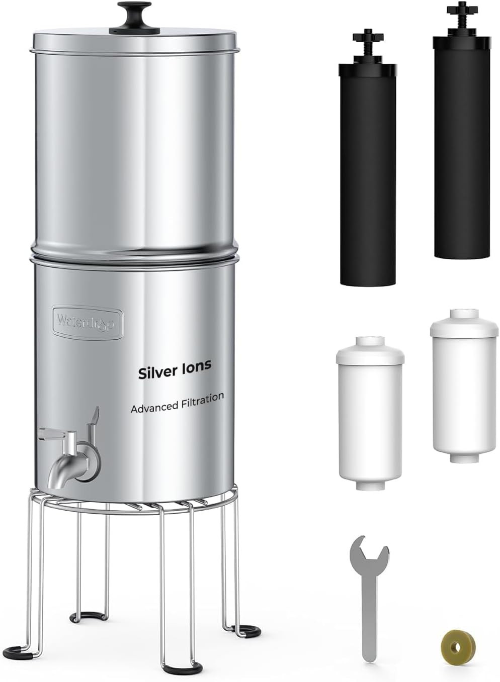 Upgrade Gravity-Fed Water Filter System, with Silver Ions Enhanced Filtration, R