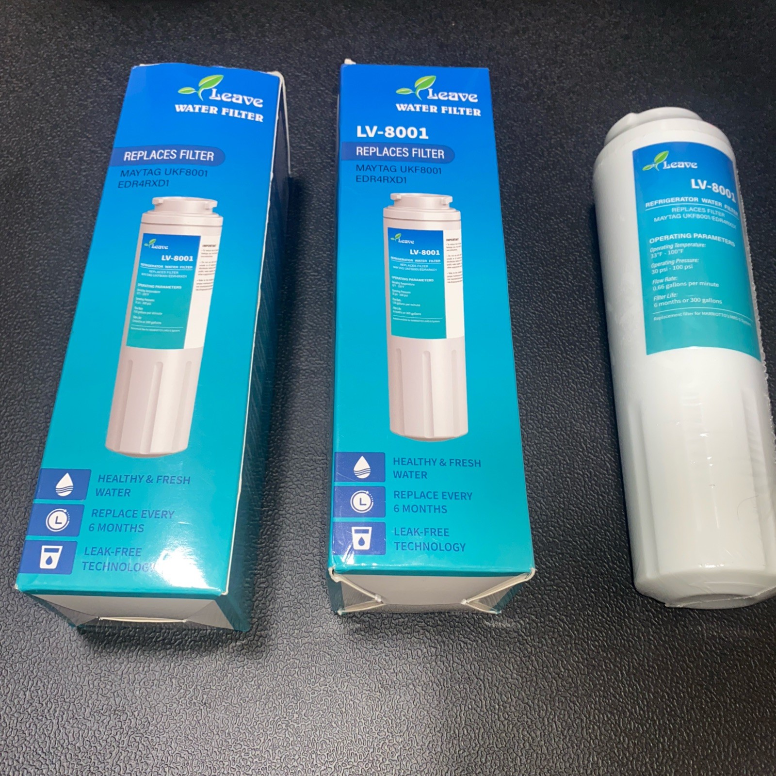 Leave UKF8001 Refrigerator Water Filter，Replacement for Maytag UKF8001 (3)