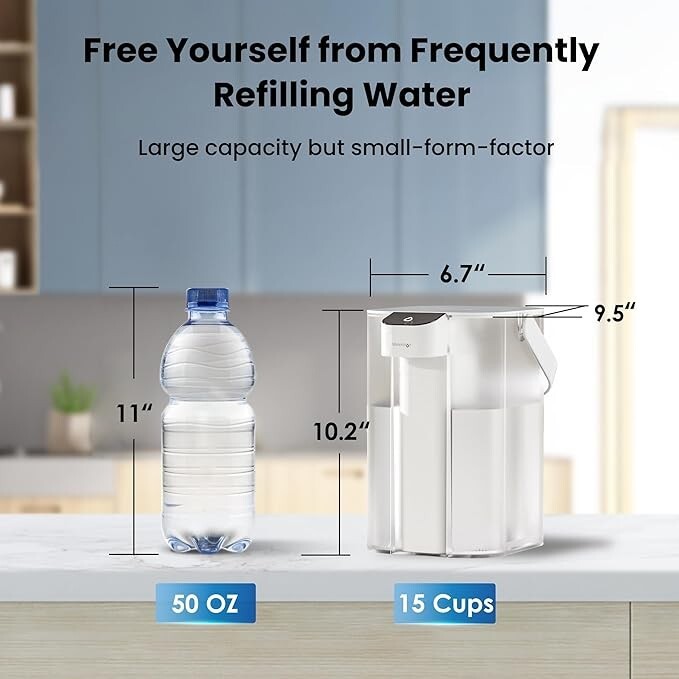 Waterdrop Alkaline Electric Water Filter Pitcher, Dispenser, NSF/ANSI 42