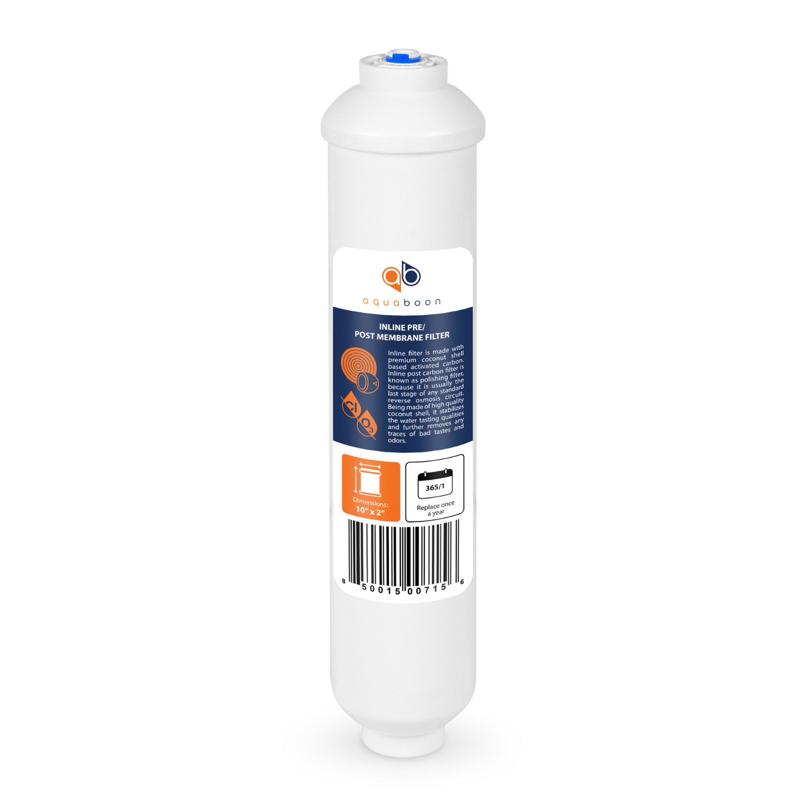 Inline Post/Carbon Polishing Water Filter Catridge for RO System Standard Size Q