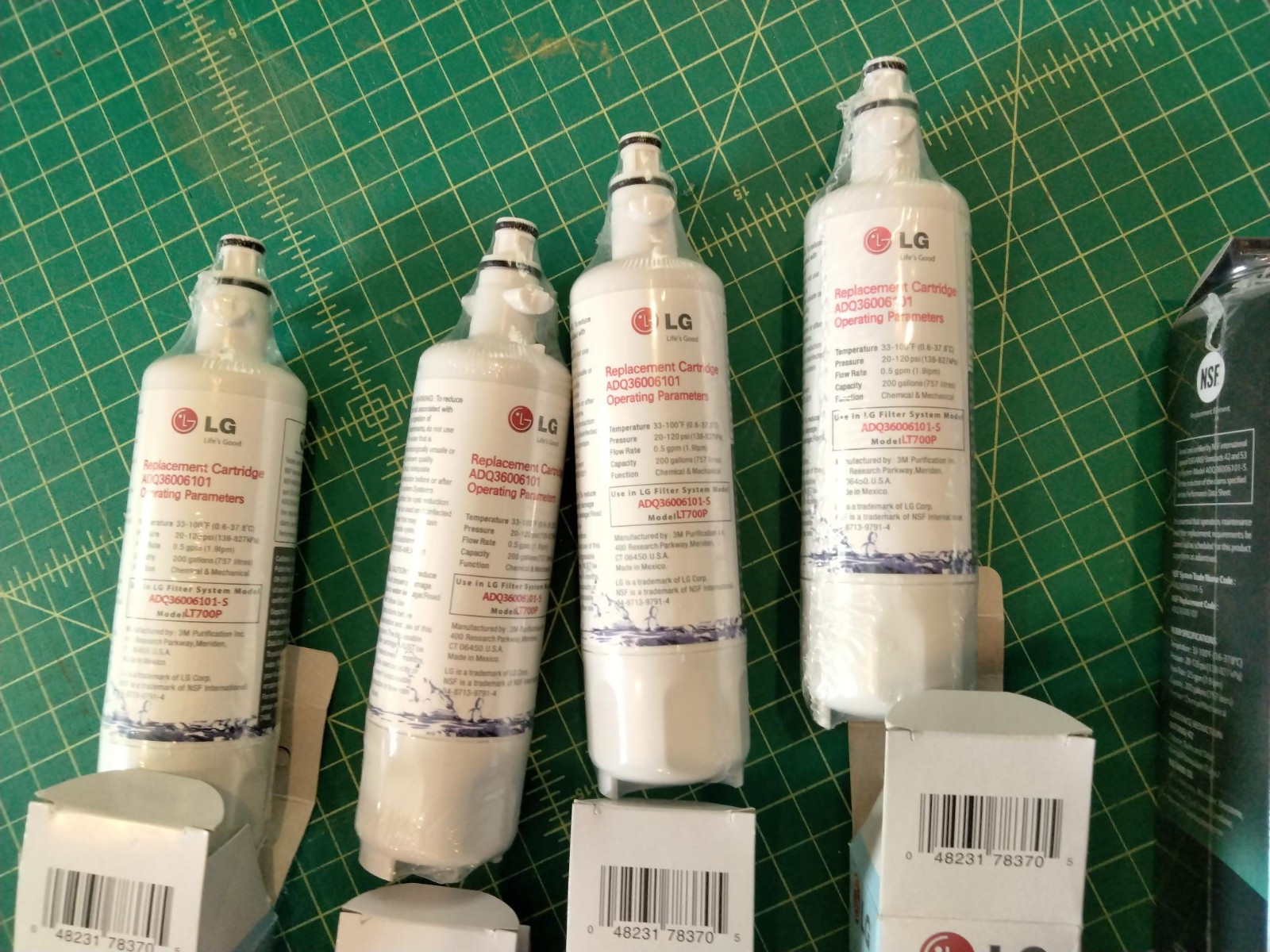 4 pack – Genuine OEM LG Water Filter Replacement Cartridge Lot LT700P