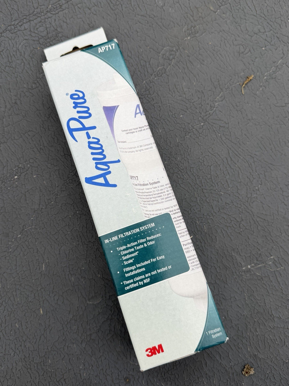 3M Aqua Pure In Line replacement triple action 5 micron water filter model AP717