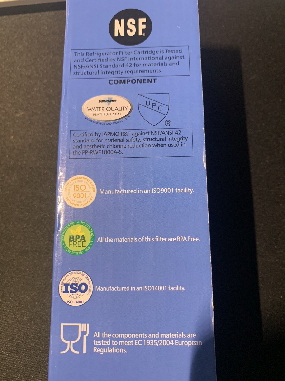 NEW Pureplus Refrigerator Replacement Filter PP-RWF1000A-S / LT600P / 469990