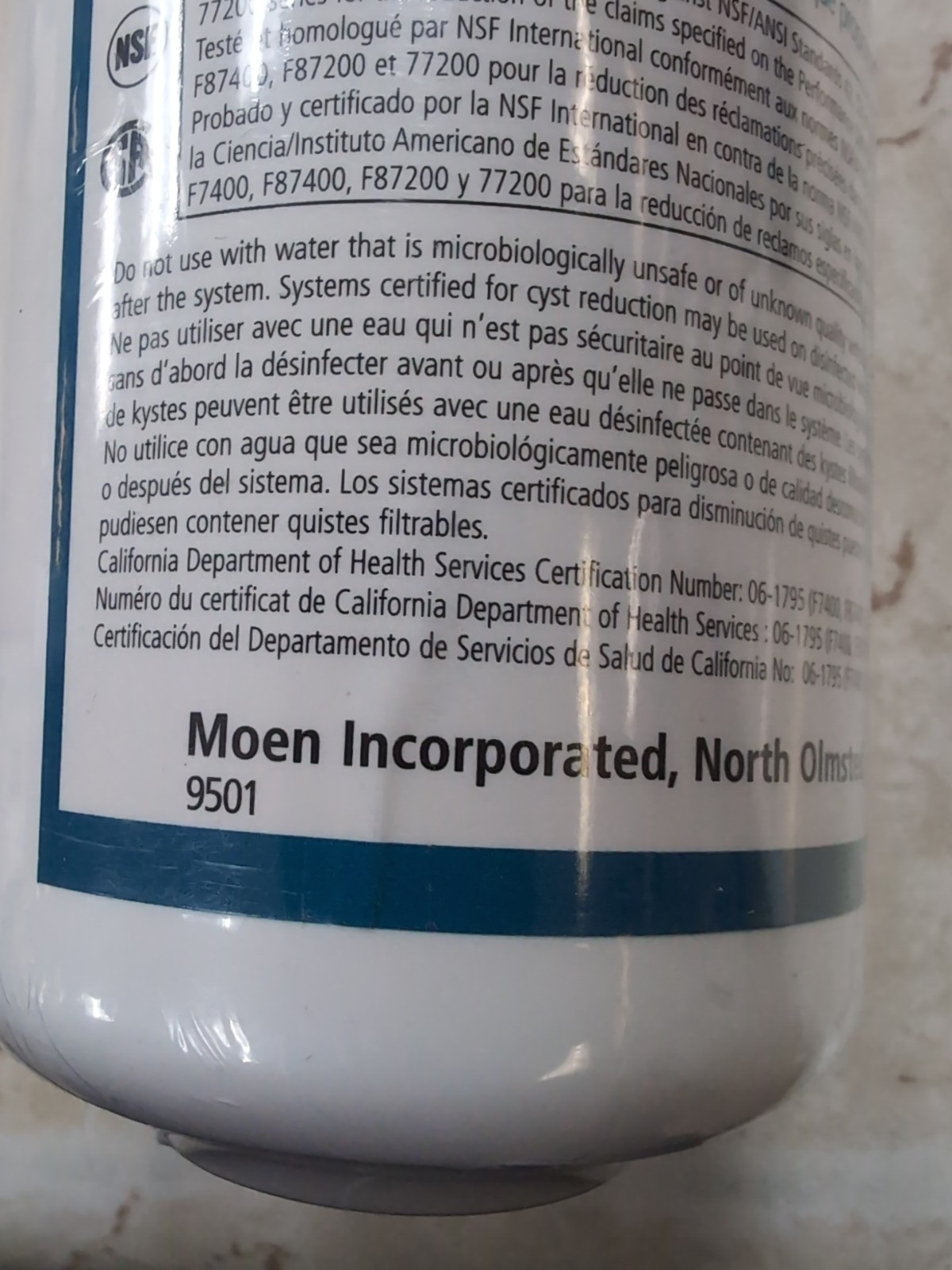Moen 9500 Choiceflo Filter