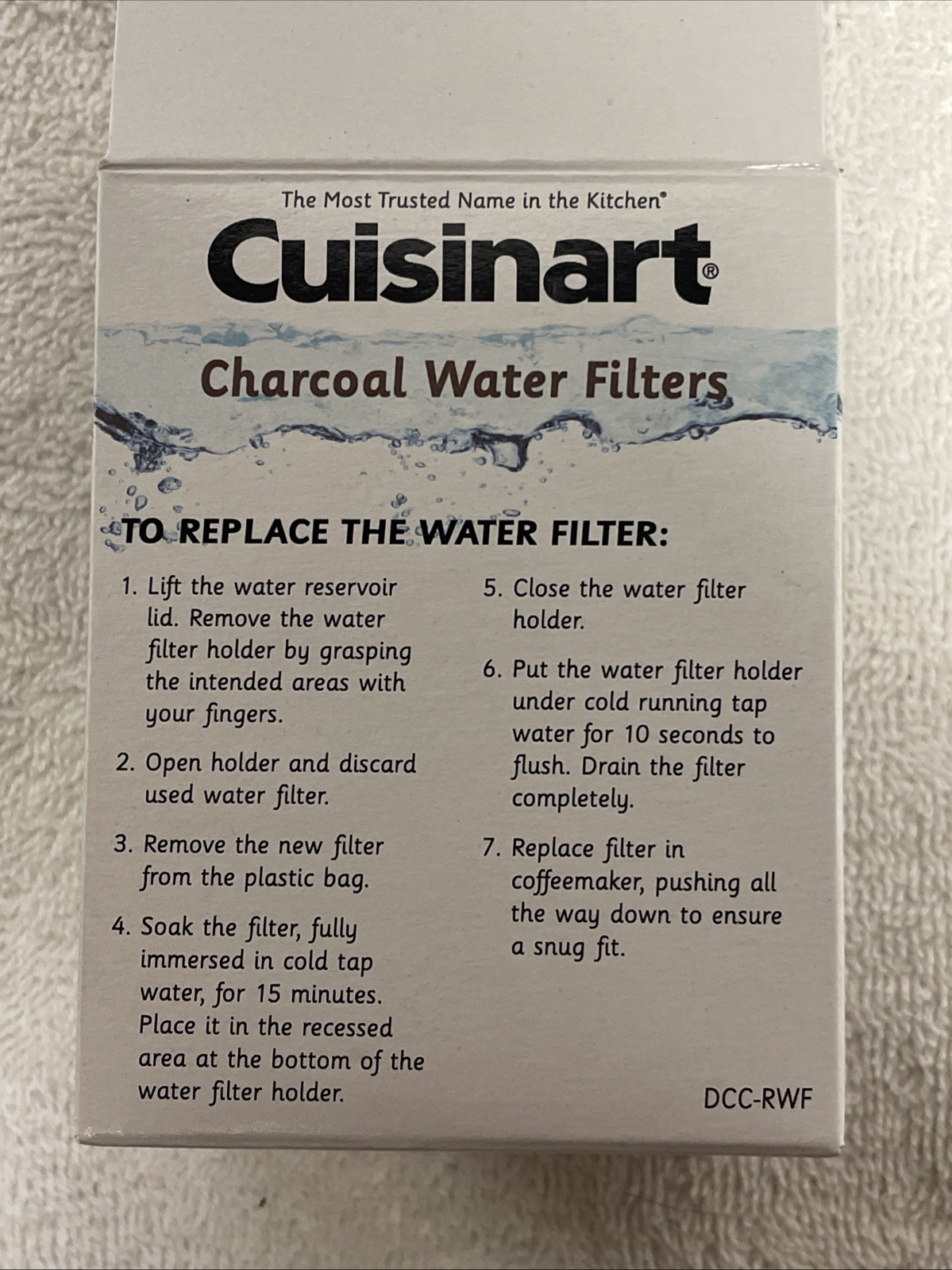 Two 2-packs Cuisinart DCC-RWF Charcoal Water Filters (4 Filters Total!)