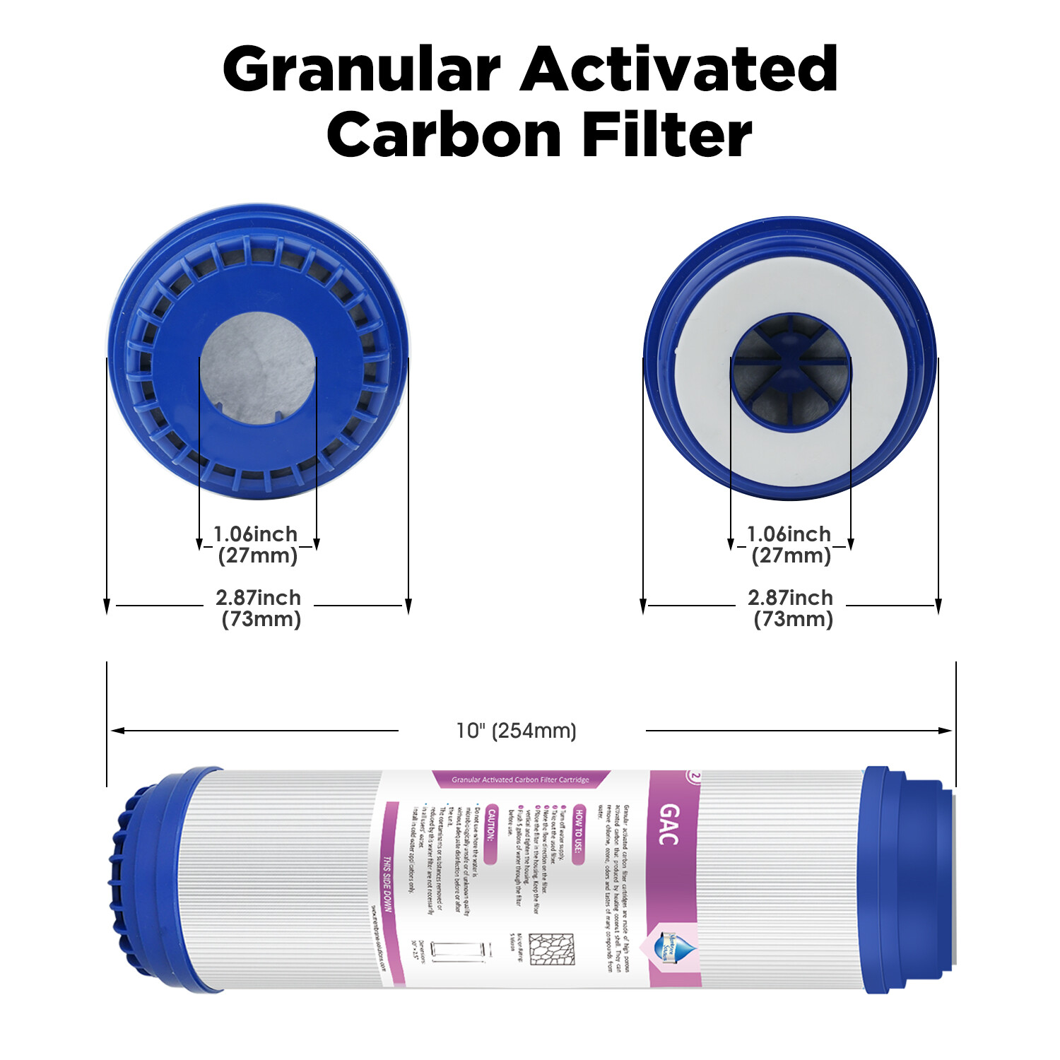 3 Stage PP Sediment GAC CTO Activated Carbon Water Filter RO System 6-Month Set