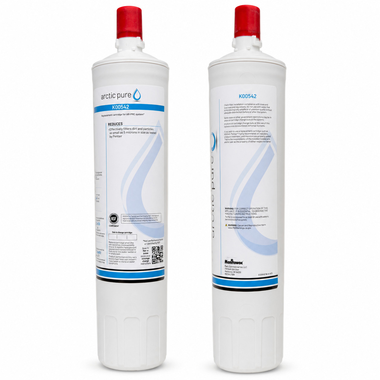 2 Pack Water Filter Compatible with Manitowoc K00542 Arctic Pure AR-PRE 5 Micron