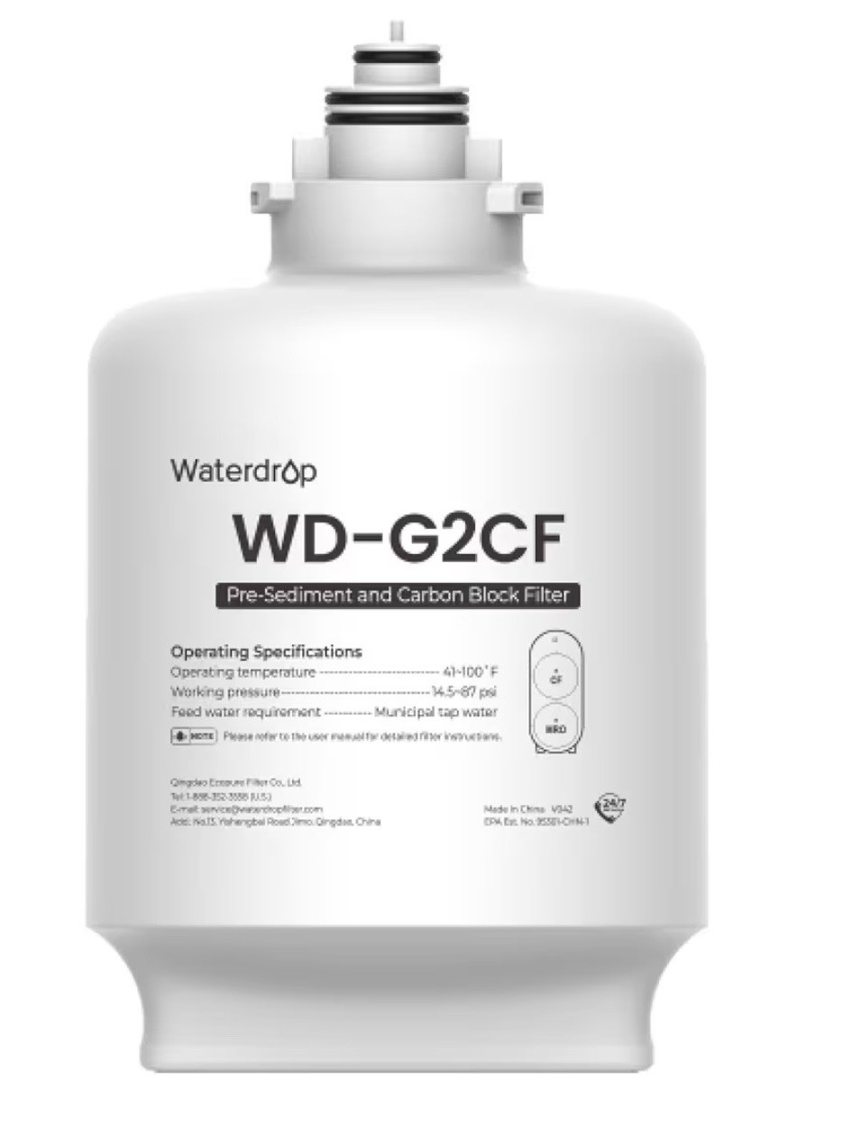 Waterdrop WD-G2CF Filter Replacement for WD-G2 Reverse Osmosis System