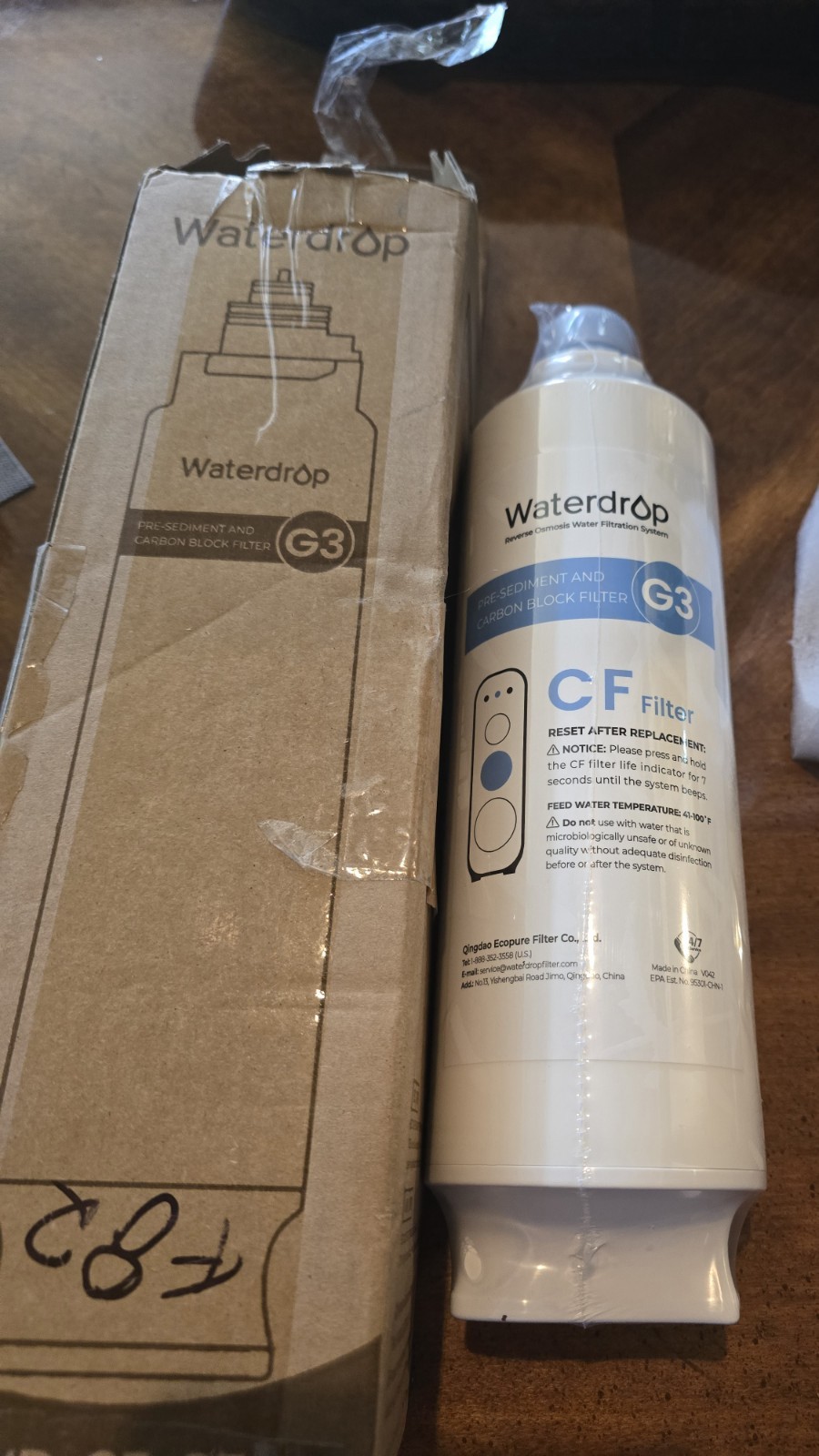 Waterdrop WD-G3-CF Pre-Sediment And Carbon Block Water Filter