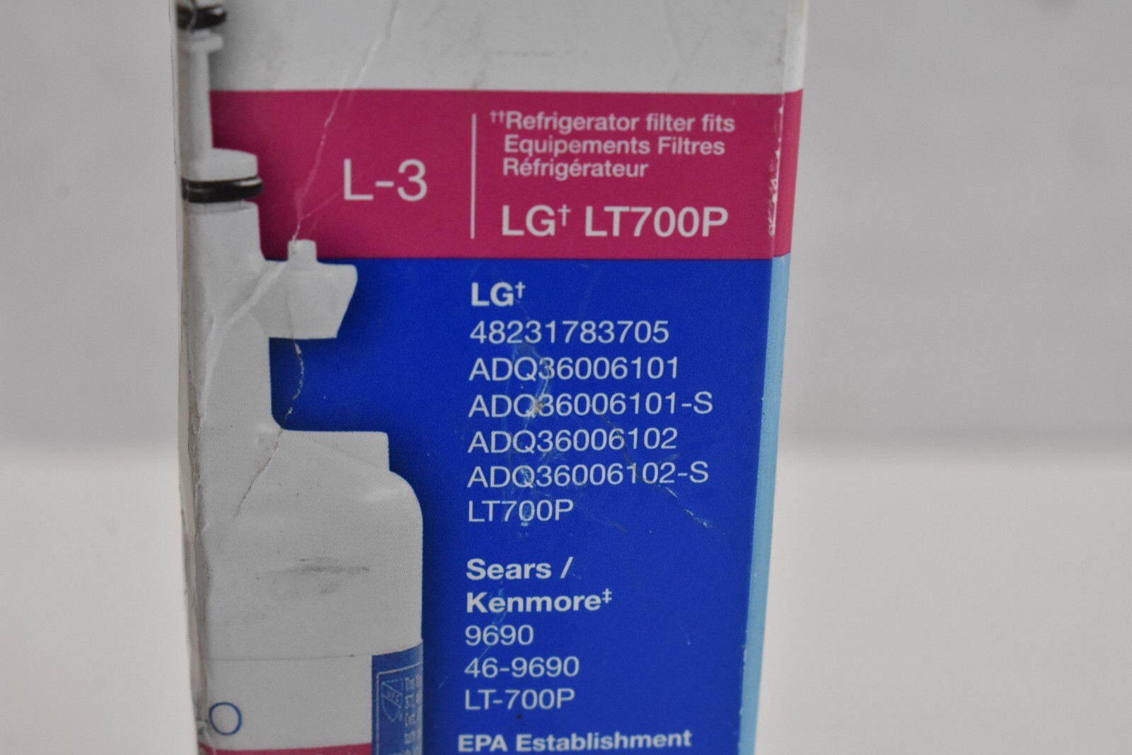 Watts Water Filter Cartridge L-3 Compatible With LG LT700P White 0958806