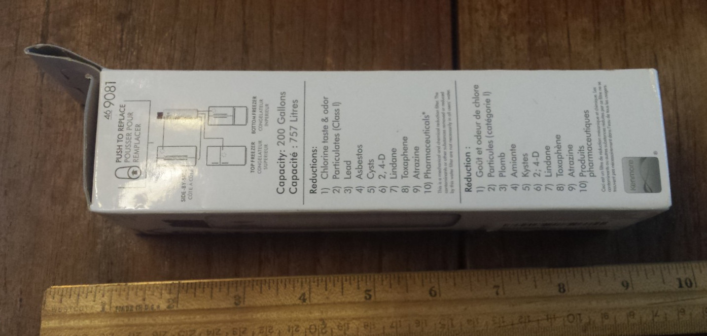 Kenmore 469081 Replacement Refrigerator Water Filter White – New