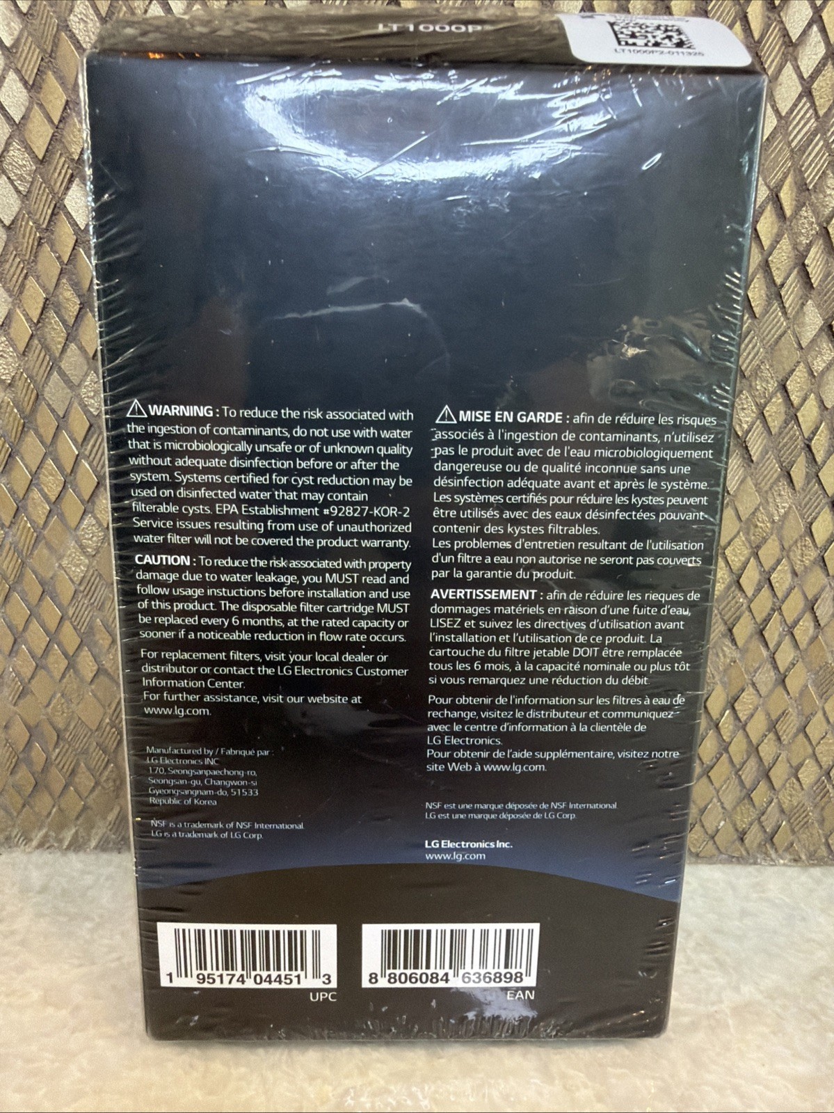 LG LT1000P2 Refrigerator Replacement Water Filters 2 Pack New Sealed