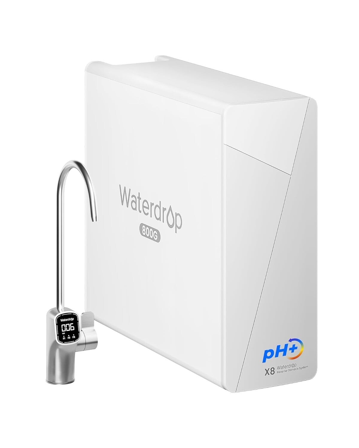 Waterdrop X8-Alkaline Mineral pH+ Tankless Reverse Osmosis System,800 GPD