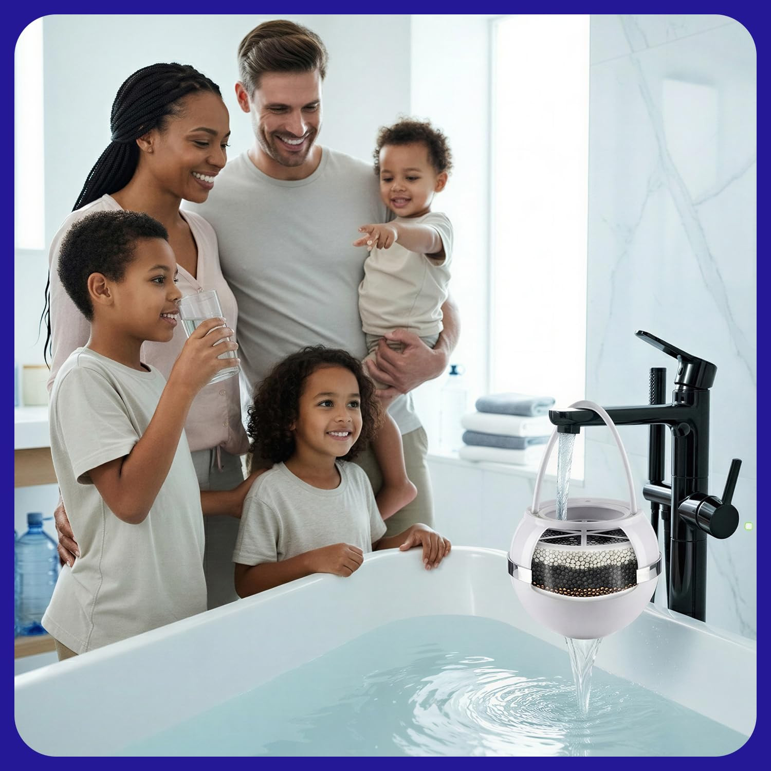 Bath Ball Filter for Tub Faucet, Bathtub Water Filter, Bpa-Free Bathtub Filter,