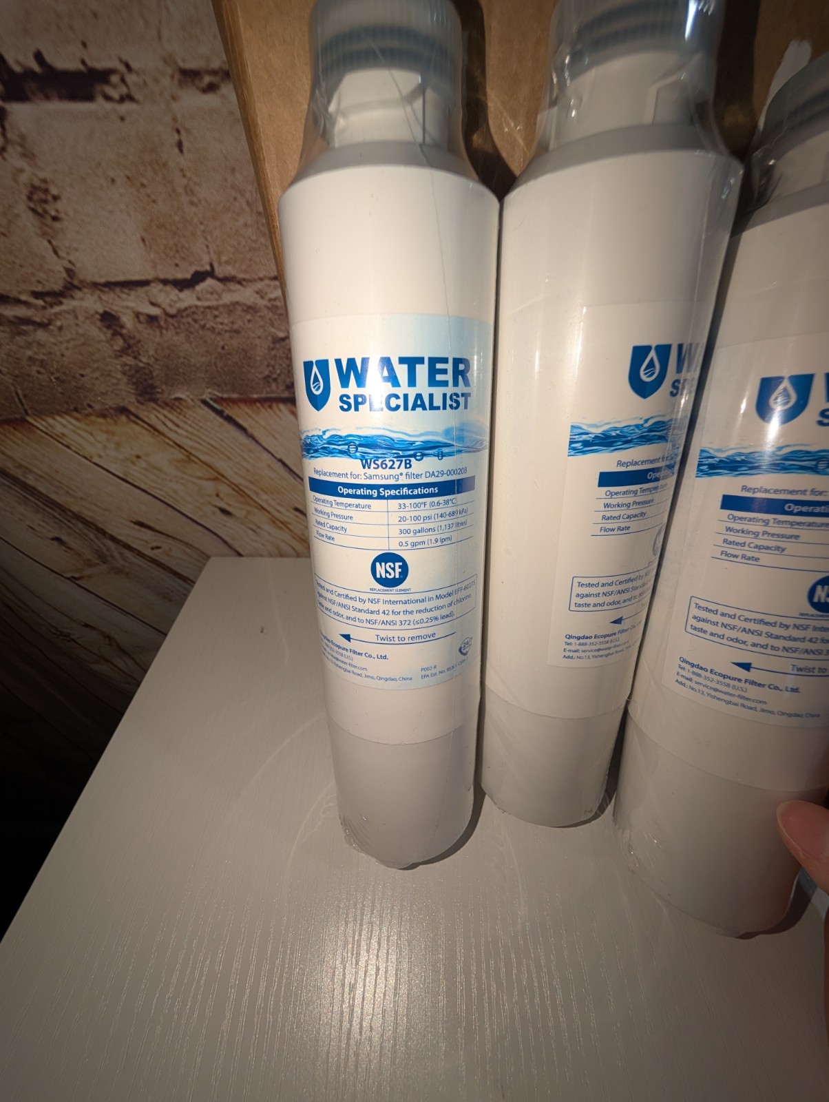 Waterspecialist WS627B3 Refrigerator Water Filter – 3 Pack