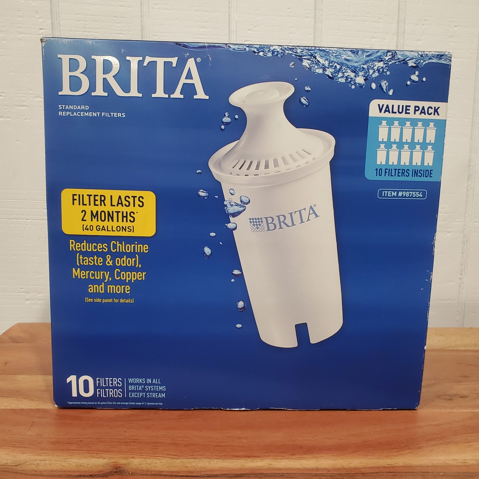 Brita – Standard Replacement Water Filter – 987554 – 10 Pack – New