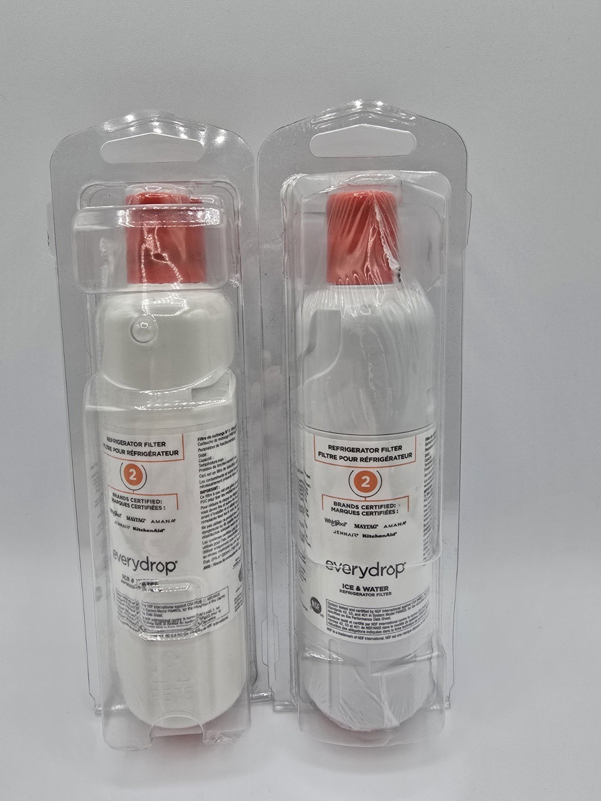 2 Pack Refrigerator filter everyday ice & water 2P #EDR2RXD1