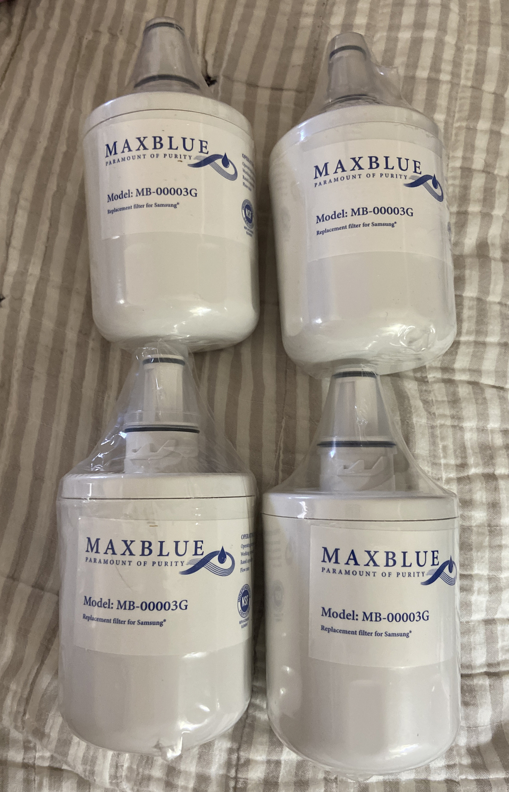 Max blue water filter model MB00003G For Samsung. Replaces Samsung DA29-00003G
