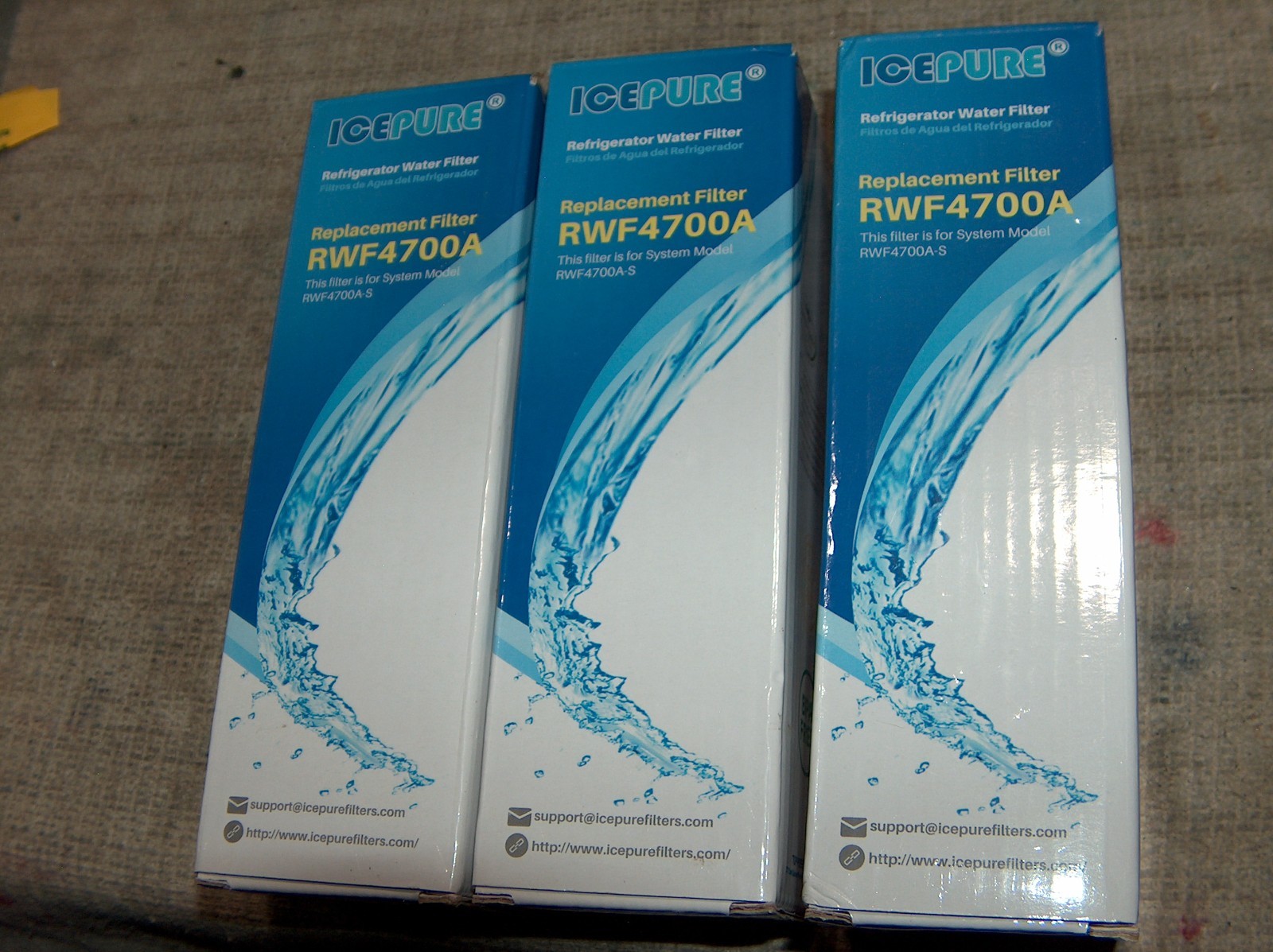 Lot of 3 Icepure RFW4700A New Replacement Filters