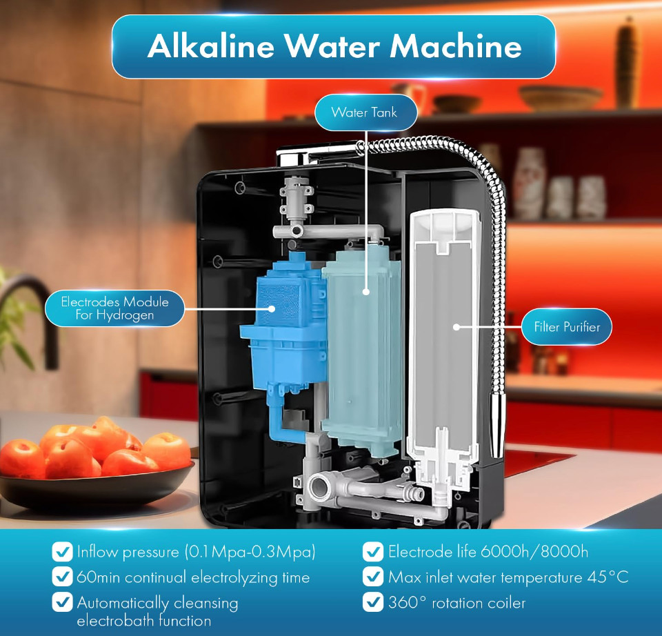 ✹Brand New 11 Plate Alkaline Water Ionizer & Purifier pH 4.0- 10.5✹